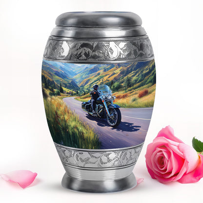 Blue Bike Cremation Urns - Imperial Tribute 10-inch, 200 cu in - Karyliz