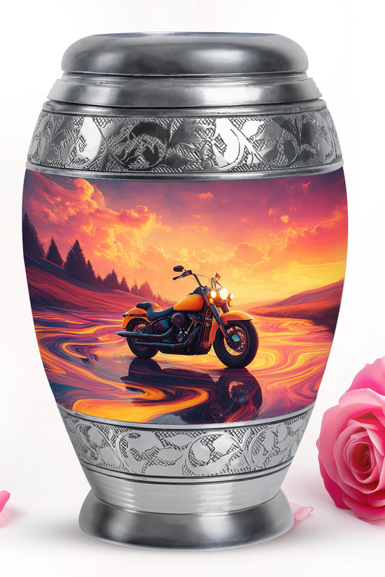 Personalized Elegant Bike Cremation Urns - Pink 10-inch, 200 cu in - Karyliz