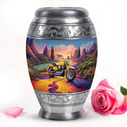 Personalized Bike Cremation Urns - Eminent Blue 10-inch, 200 cu in - Karyliz