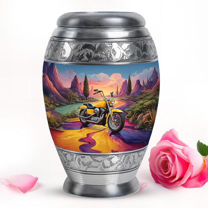 Personalized Bike Cremation Urns - Eminent Blue 10-inch, 200 cu in - Karyliz
