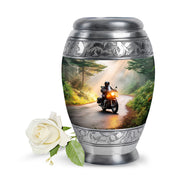Gold Bike Memorial Cremation Urns for Human Ashes - 10-inch, 200 cu in - Karyliz