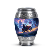 Blue Resounding Bike Memorial Urn for Ashes - 10-inch, 200 cu in - Karyliz