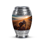 Distinguished Gray Bike Cremation Urn for Ashes - 10-inch, 200 cu in - Karyliz