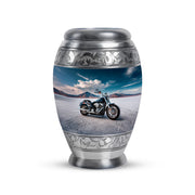 Lustrous Bike Cremation Urns for Human Ashes - Blue 10-inch - Karyliz