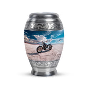 Hallowed Bike Cremation Urns for Human Ashes - Blue 10-inch - Karyliz
