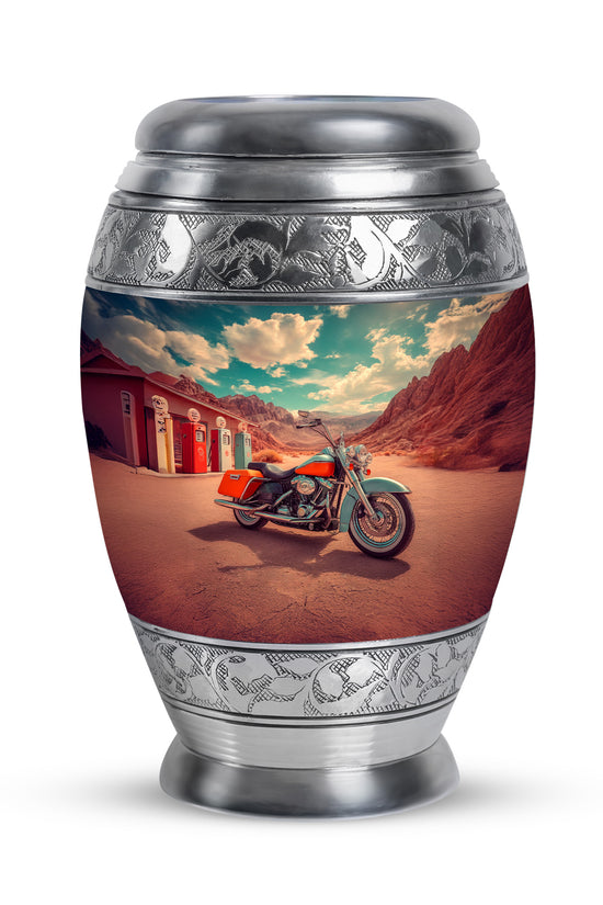 Harmonious Bike Cremation Urns for Human Ashes - Teal 10-inch - Karyliz