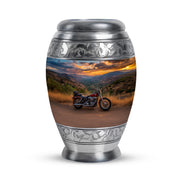 Personalized Bike Cremation Urns - Wondrous Blue 10-inch, 200 cu in - Karyliz