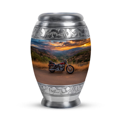 Personalized Bike Cremation Urns - Wondrous Blue 10-inch, 200 cu in - Karyliz