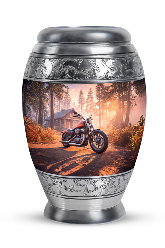 Regal Bike Memorial Cremation Urns - Red 10-inch, 200 cu in - Karyliz