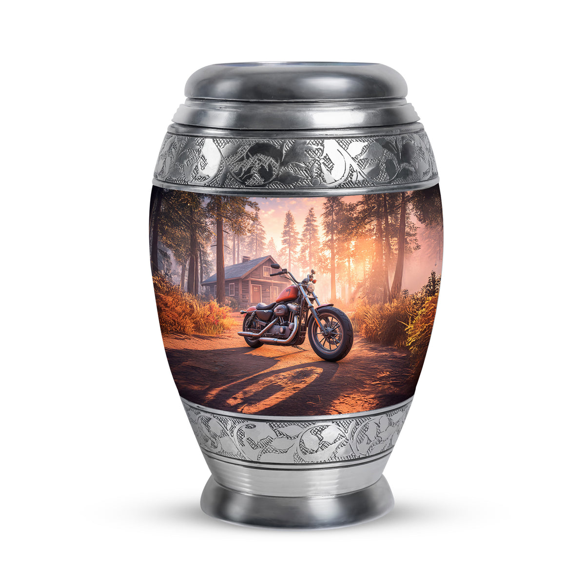 Regal Bike Memorial Cremation Urns - Red 10-inch, 200 cu in - Karyliz