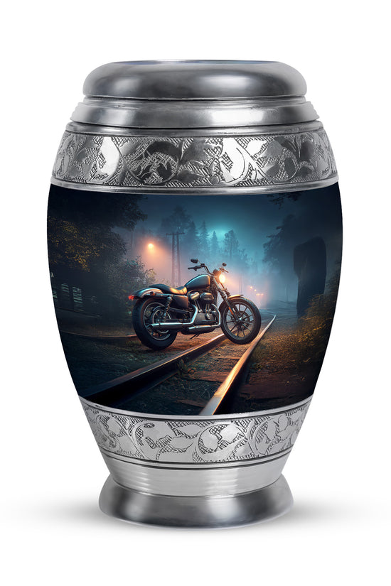 Blue Bike Cremation Urns - Imperial Reflection 10-inch, 200 cu in - Karyliz