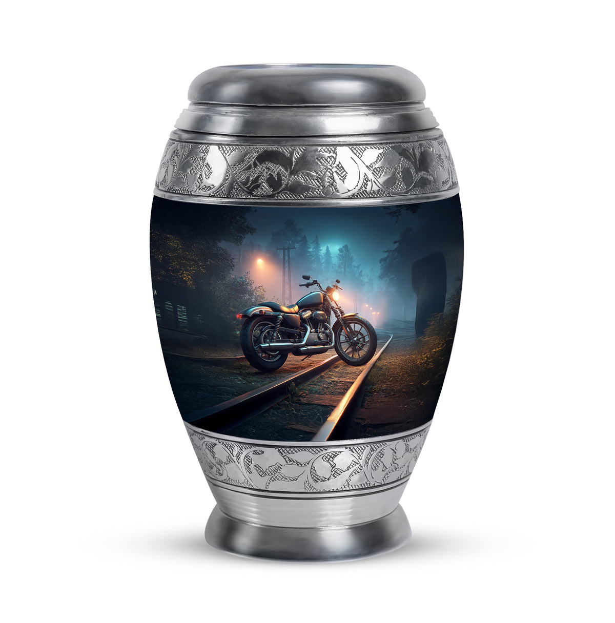 Blue Bike Cremation Urns - Imperial Reflection 10-inch, 200 cu in - Karyliz