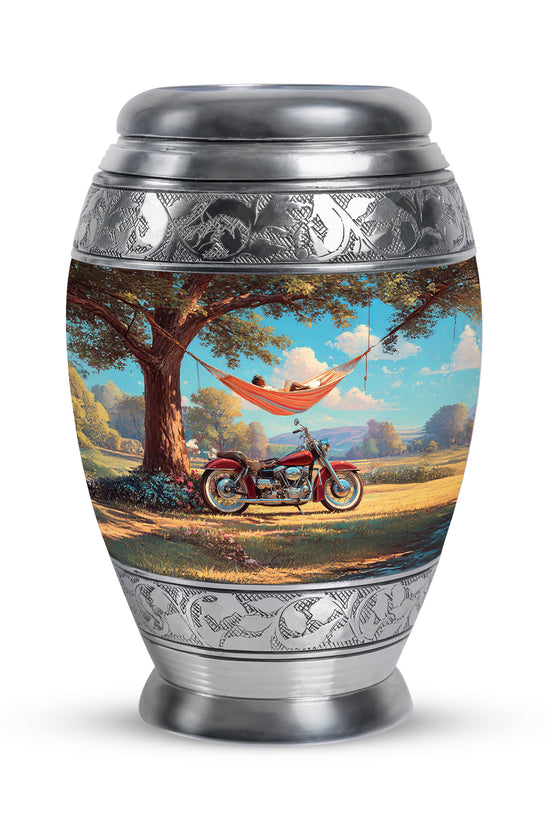 Personalized Refined Bike Cremation Urns - Teal 10-inch, 200 cu in - Karyliz