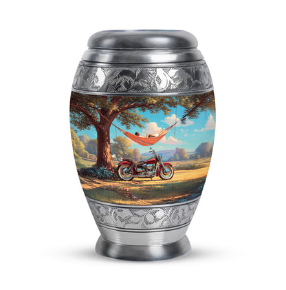 Personalized Refined Bike Cremation Urns - Teal 10-inch, 200 cu in - Karyliz