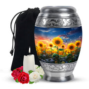 Sunflower Garden Bee Urn - Artistic Memorial Urn For Ashes