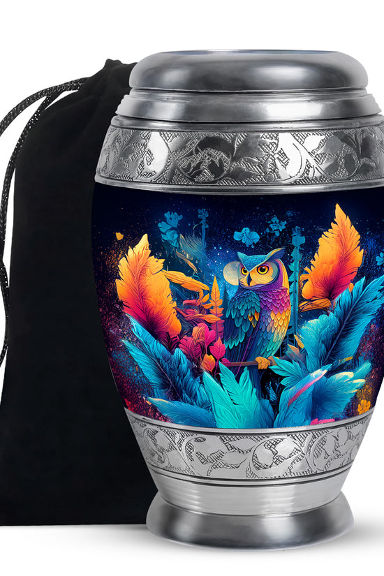Artistic Night Owl Urn - Cremation Urn For Human Ashes