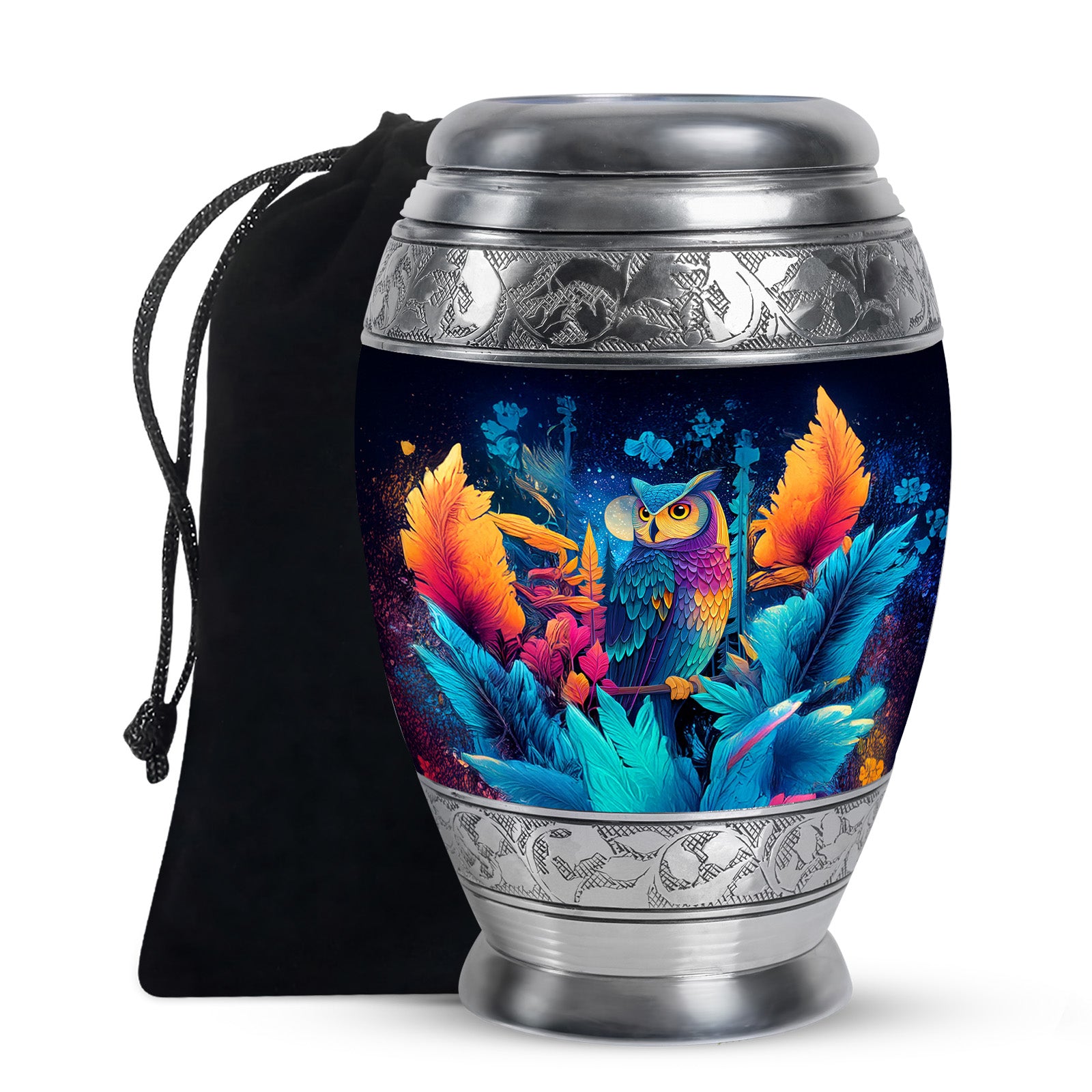 Artistic Night Owl Urn - Cremation Urn For Human Ashes