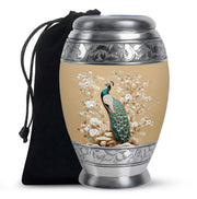 Peacock Theme Memorial Urn - Beautiful Artistic Funeral Urn For Loved Ones