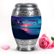 Sublime Beach Cremation Urns for Human Ashes - Blue 10-inch - Yatskia
