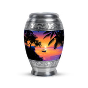 Pink Beach Haven Cremation Urns for Human Ashes - 10-inch, 200 cu in - Yatskia