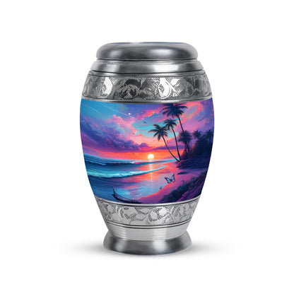 Blessed Beach Cremation Urns for Human Ashes - Blue 10-inch - Yatskia