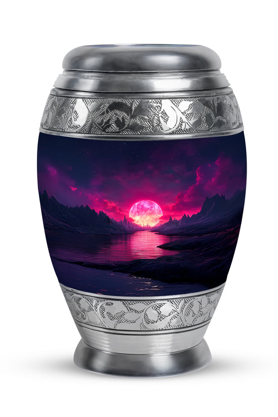Blue Venerable Beach Cremation Urns for Human Ashes - 10-inch, 200 cu in - Yatskia