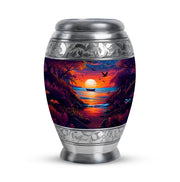 Regal Beach Memorial Cremation Urns - Blue 10-inch, 200 cu in - Yatskia
