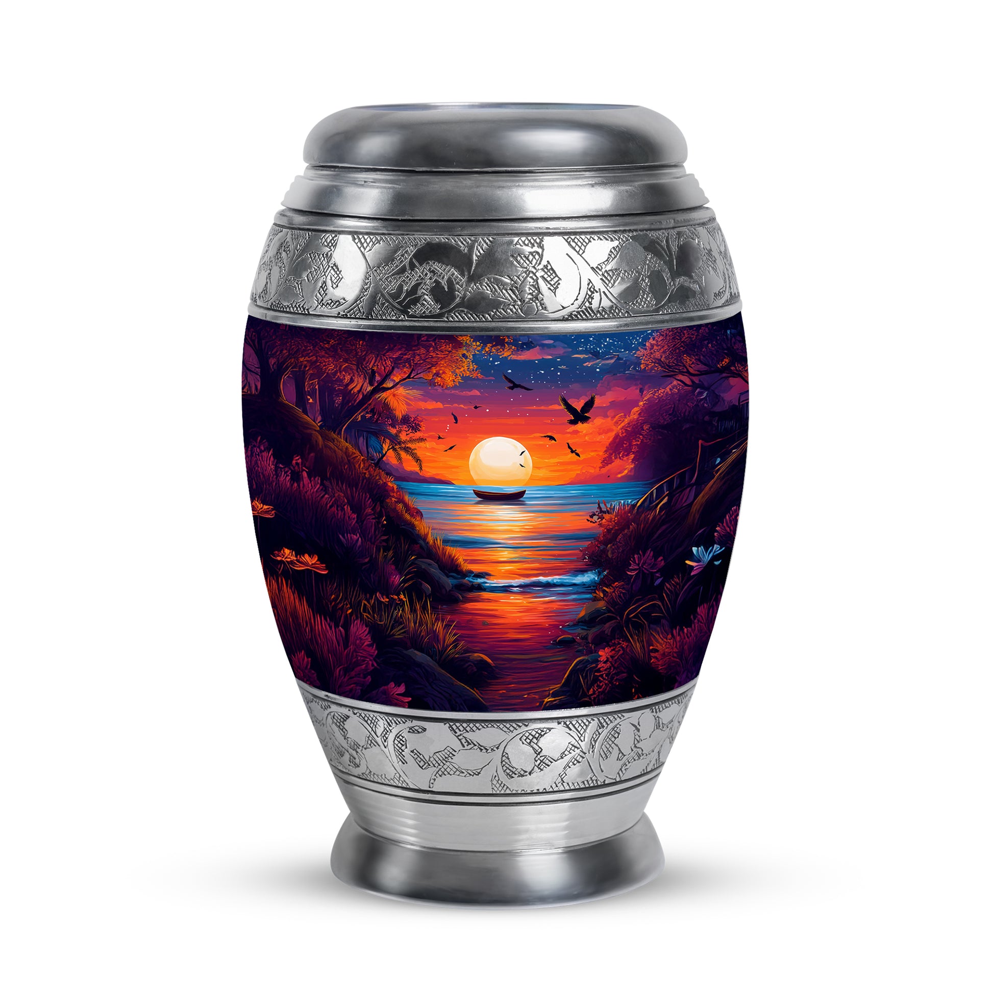 Regal Beach Memorial Cremation Urns - Blue 10-inch, 200 cu in - Yatskia