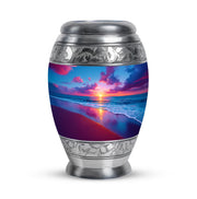 Personalized Beach Cremation Urns - Soothing Blue 10-inch, 200 cu in - Yatskia
