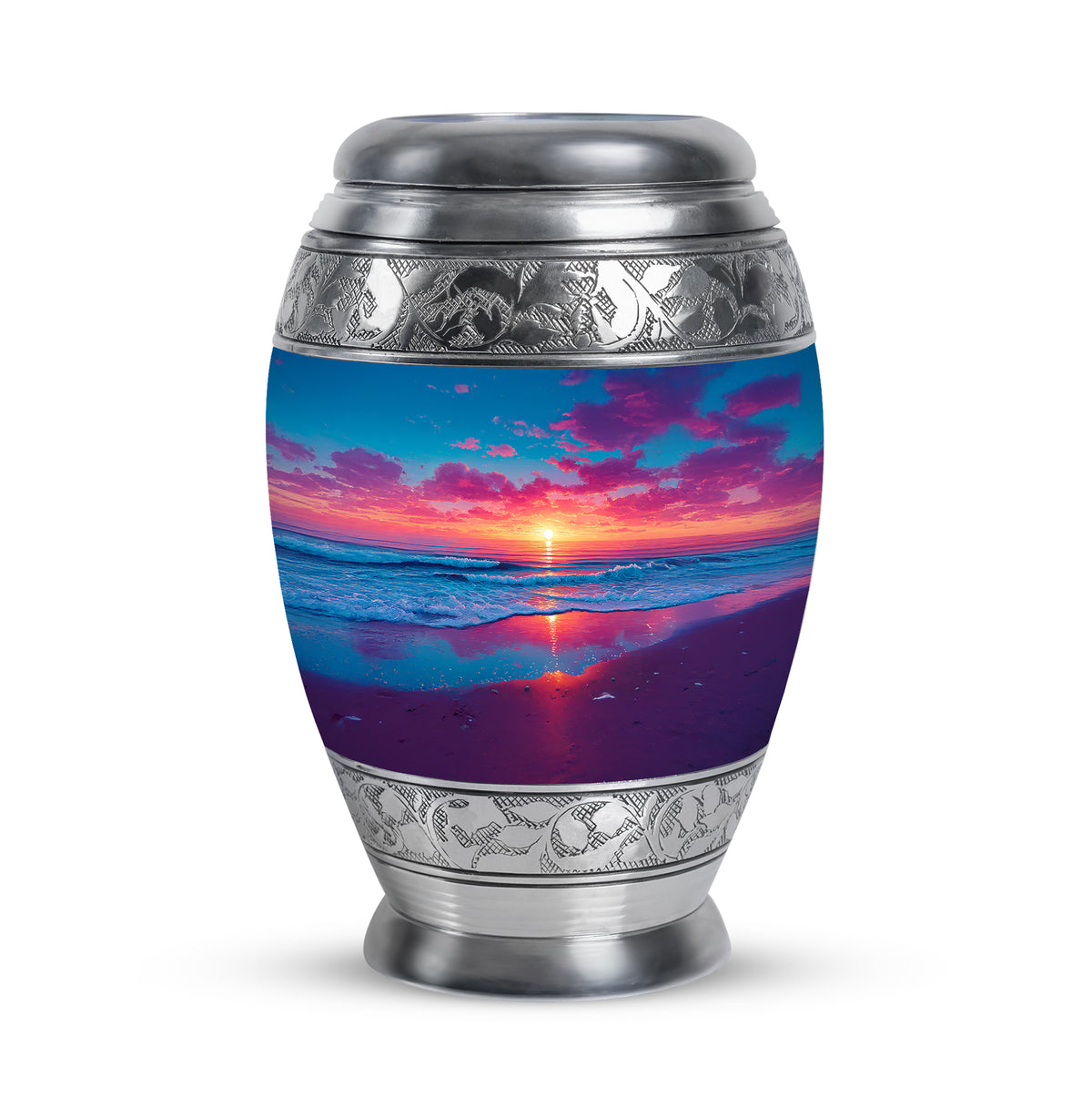 Personalized Blue Beach Cremation Urns for Ashes - Enchanting 10-inch - Yatskia