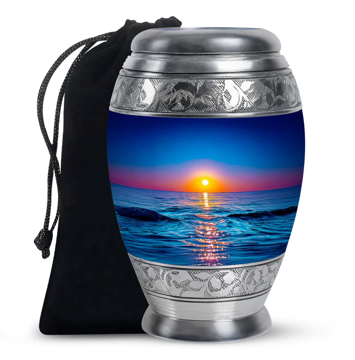Ocean Sunset Memorial Urn - Beautiful Funeral Urn For Loved Ones