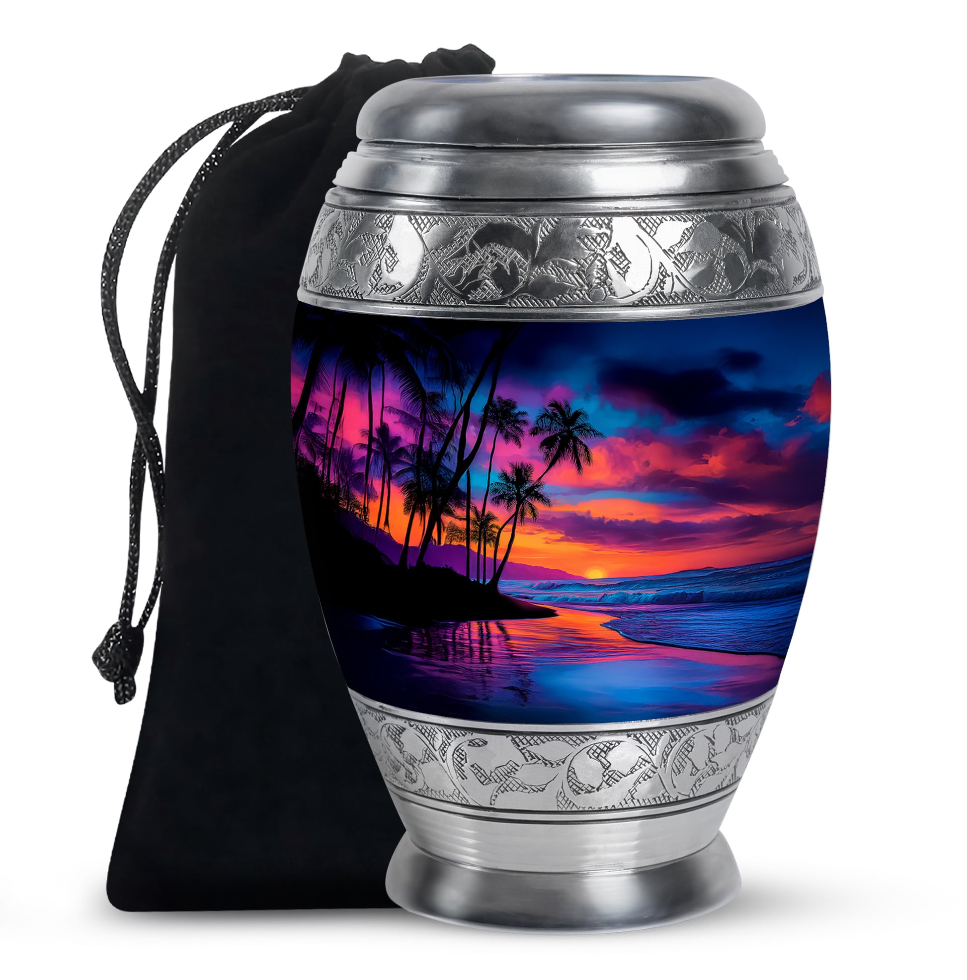 Beautiful Beach Funeral Urn - Elegant Cremation Urn For Human Ashes