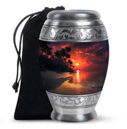 Ocean Sunset Funeral Urn - Beautiful Beach Cremation Urn For Male & Female
