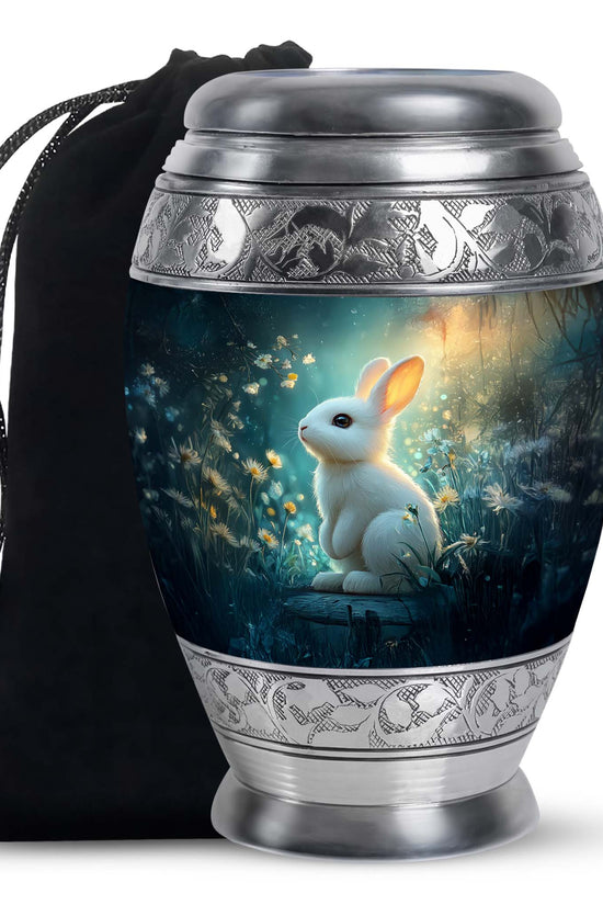 Cute Rabbit Memorial Urn - Bunny Cremation Urn For Human Ashes