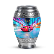 Personalized Magnificent Car Cremation Urns - Blue 10-inch, 200 cu in - Karyliz