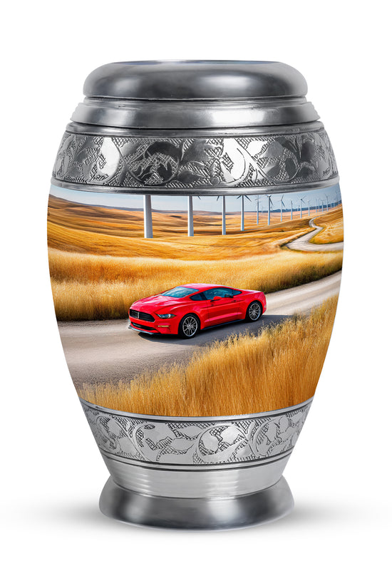 Remarkable Car Memorial Cremation Urns - Blue 10-inch, 200 cu in - Karyliz
