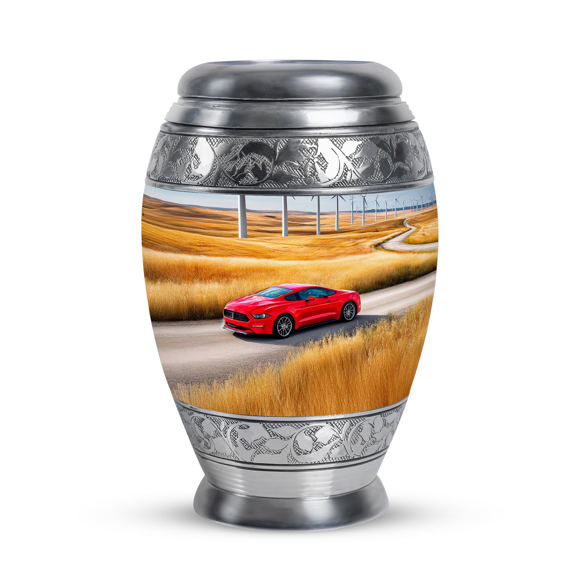 Remarkable Car Memorial Cremation Urns - Blue 10-inch, 200 cu in - Karyliz
