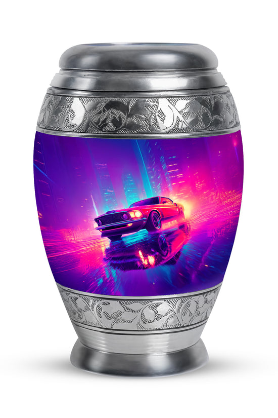 Blue Sacred Car Cremation Urns for Human Ashes - 10-inch, 200 cu in - Karyliz