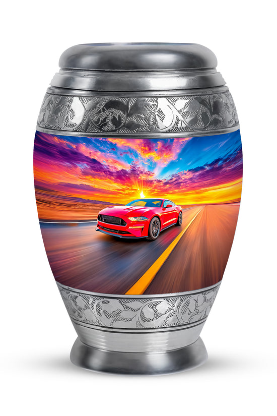 Blue Car Cremation Urns - Enduring Sentinel 10-inch, 200 cu in - Karyliz