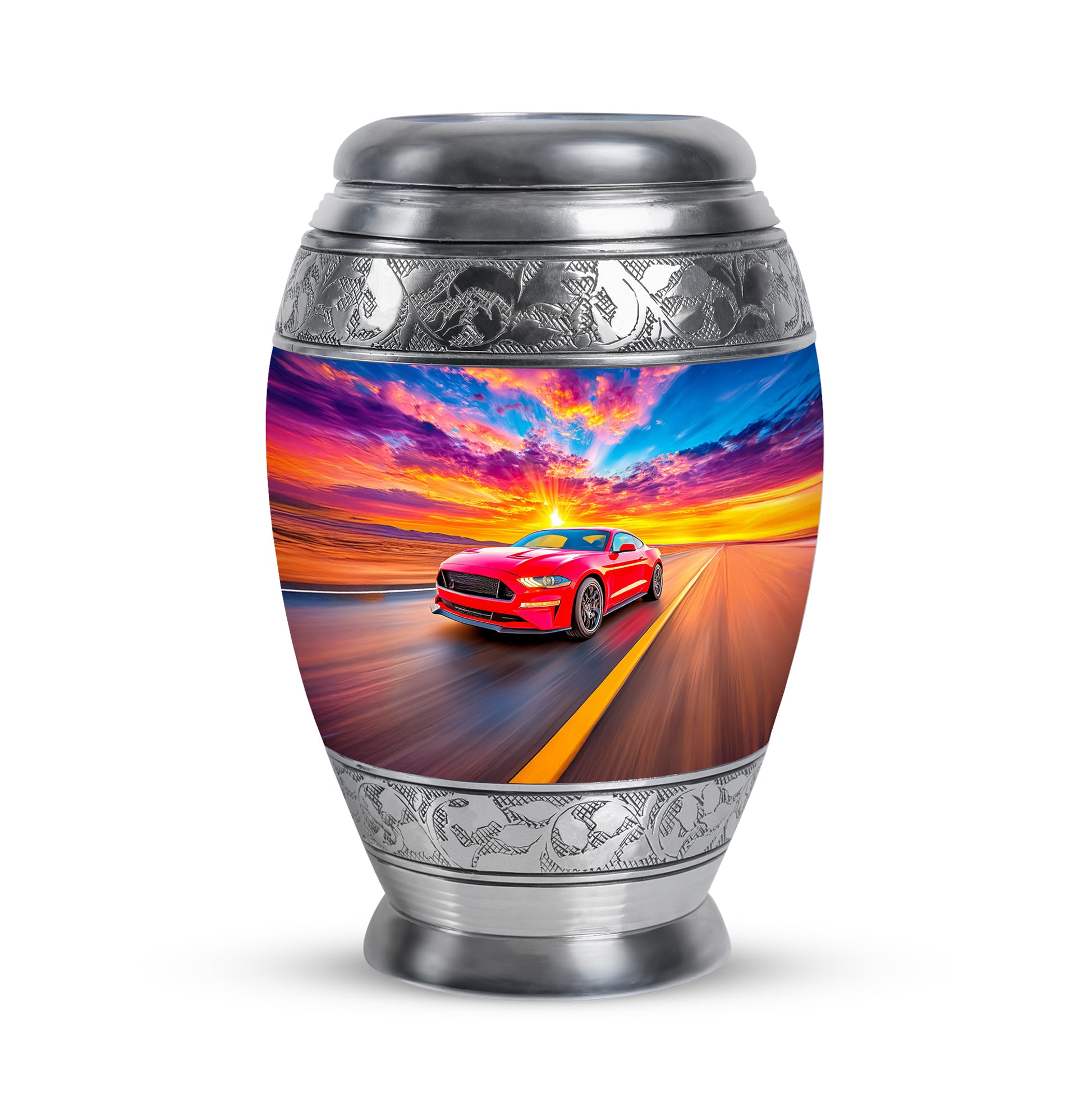 Blue Car Cremation Urns - Enduring Sentinel 10-inch, 200 cu in - Karyliz