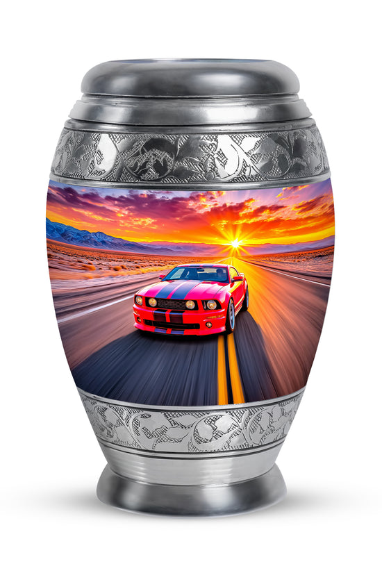 Pink Serene Car Memorial Urn for Ashes - 10-inch, 200 cu in - Karyliz