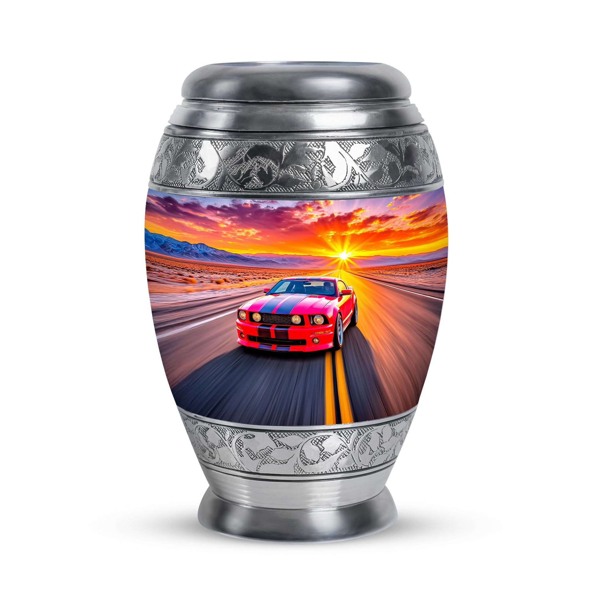 Pink Serene Car Memorial Urn for Ashes - 10-inch, 200 cu in - Karyliz