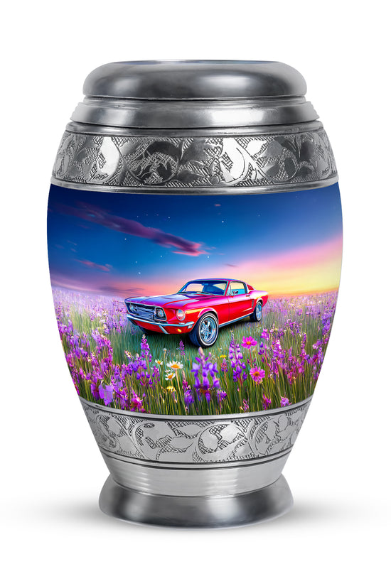 Divine Blue Car Cremation Urn for Ashes - 10-inch, 200 cu in - Karyliz