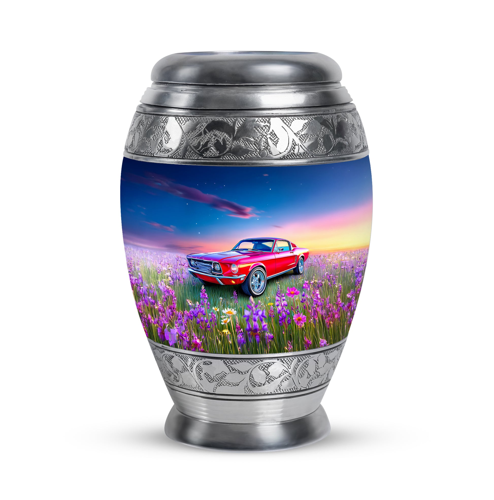 Divine Blue Car Cremation Urn for Ashes - 10-inch, 200 cu in - Karyliz