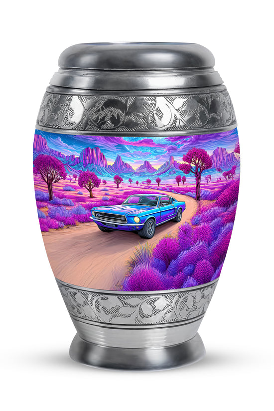 Personalized Car Cremation Urns - Eminent Blue 10-inch, 200 cu in - Karyliz