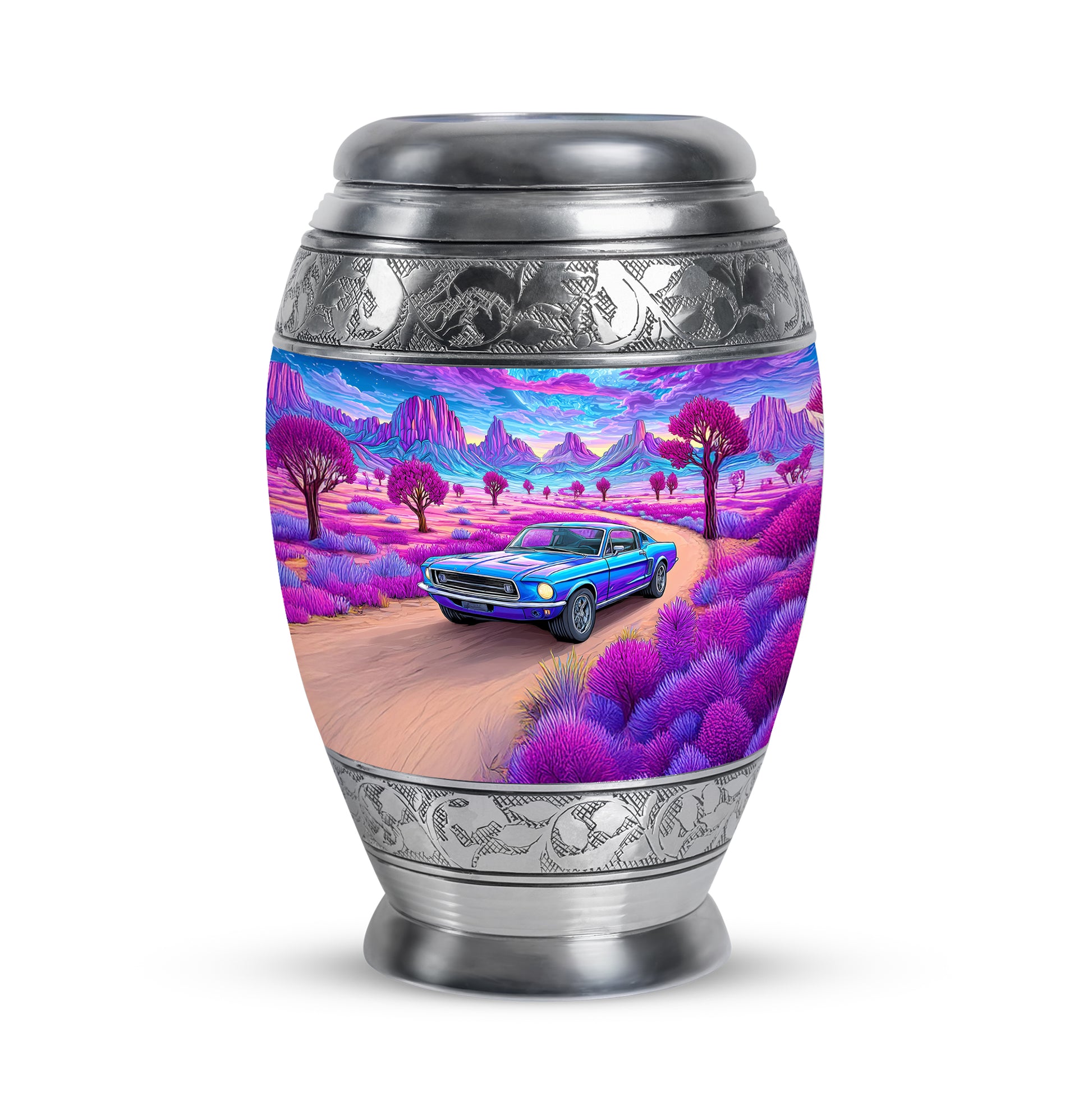 Personalized Car Cremation Urns - Eminent Blue 10-inch, 200 cu in - Karyliz