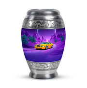 Timeless Blue Car Cremation Urn for Ashes - 10-inch, 200 cu in - Karyliz