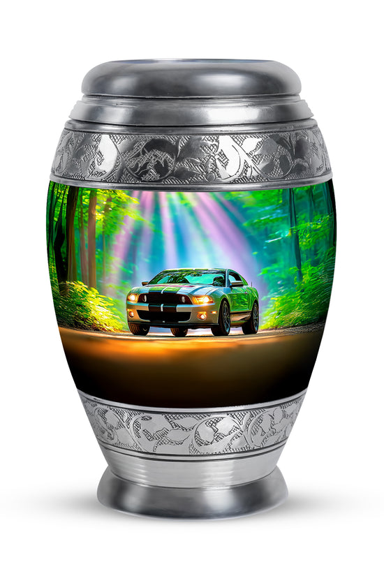 Teal Car Cremation Urns - Opulent Haven 10-inch, 200 cu in - Karyliz