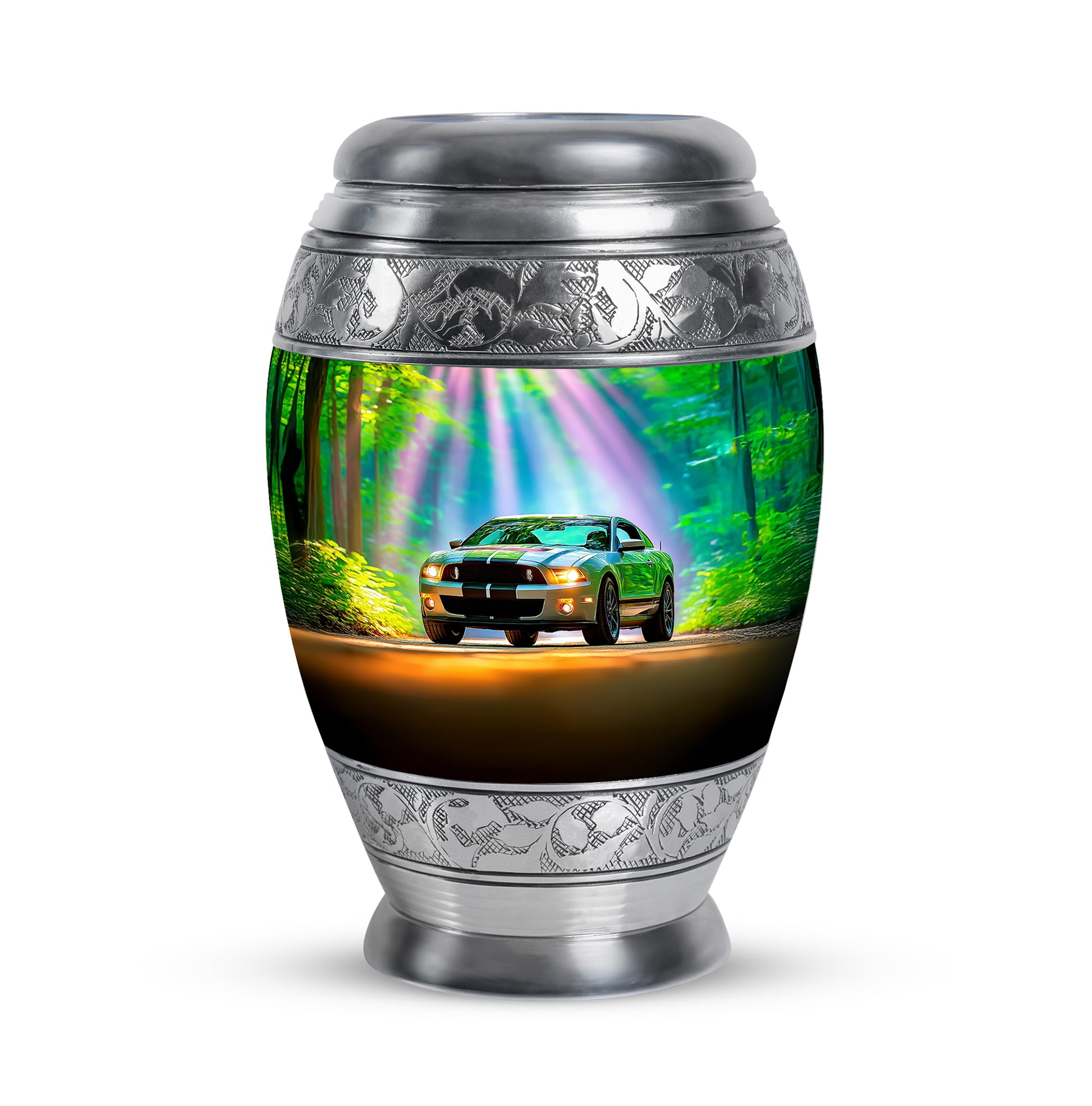 Teal Car Cremation Urns - Opulent Haven 10-inch, 200 cu in - Karyliz
