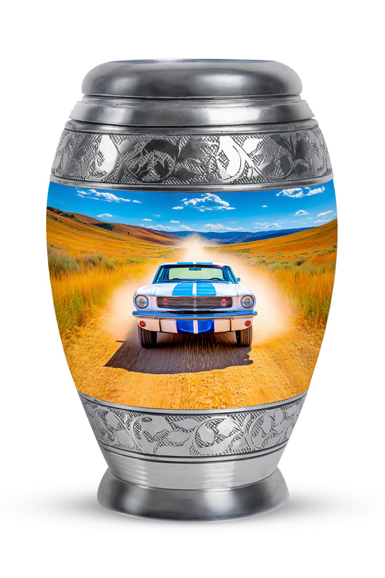 Ethereal Car Memorial Cremation Urns - Blue 10-inch, 200 cu in - Karyliz